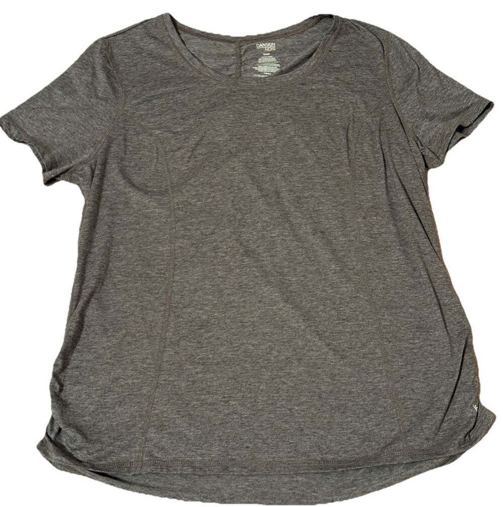 Danskin Now Loose Heather Gray Dri More Shirt, Size 1X